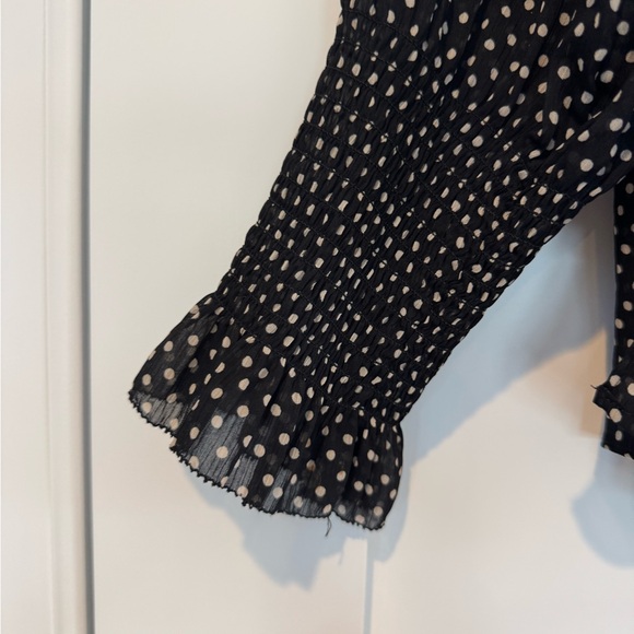 All Saints Black and White Polka Dot Blouse - Picture 4 of 8